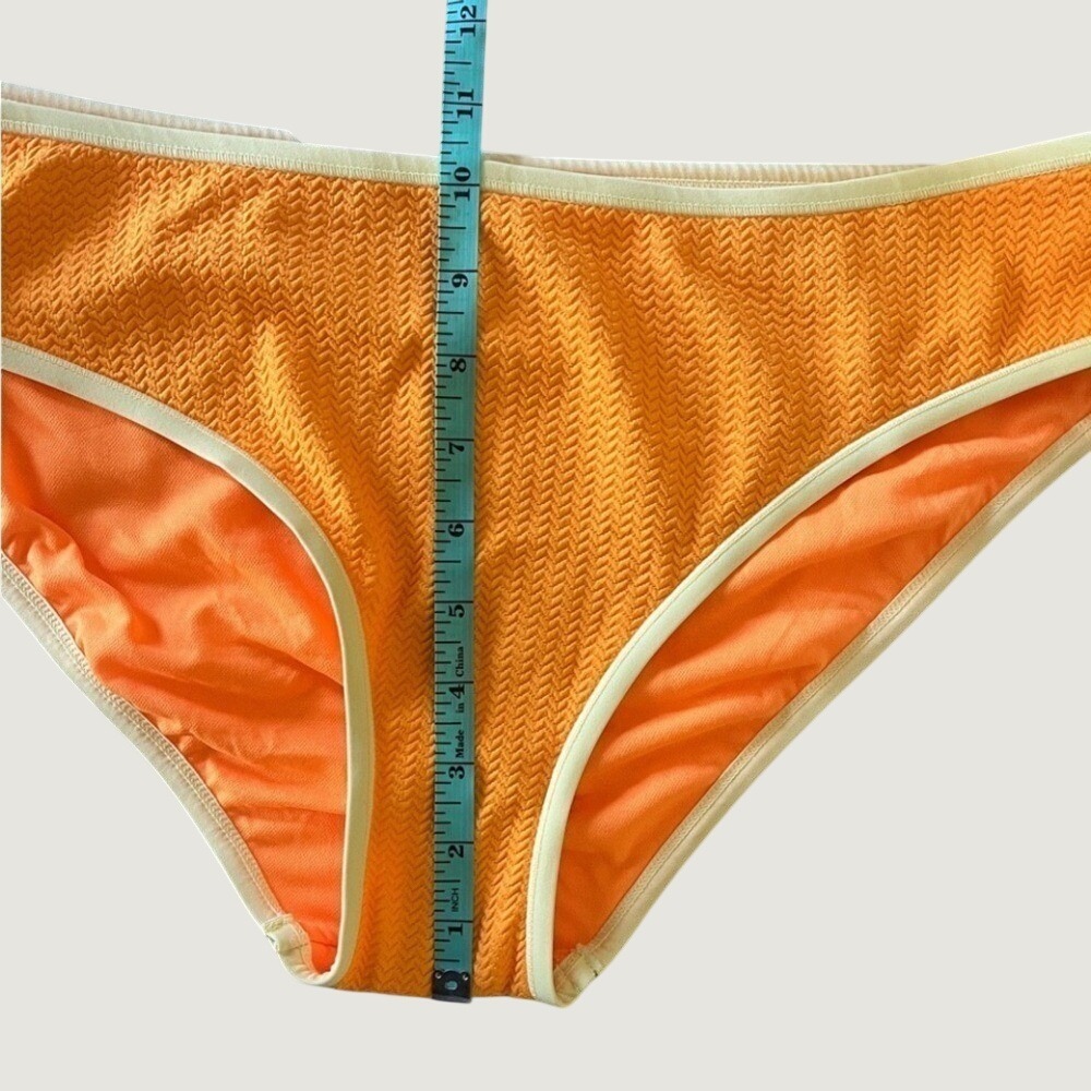 Wild Fable Low Rise Medium Coverage Bikini Bottom Womens XL Orange Yellow NWT - Picture 7 of 7